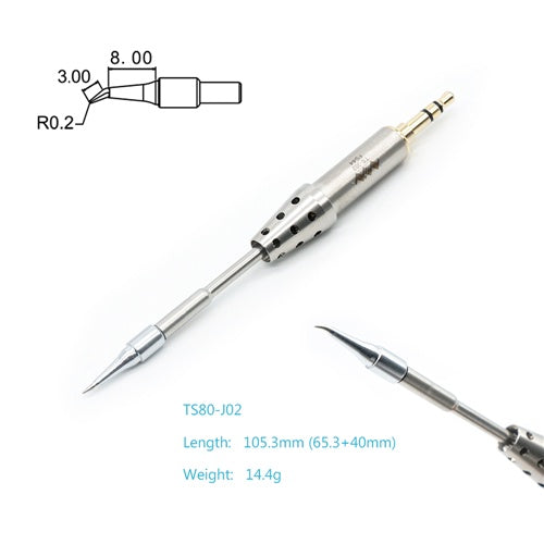 J02 Soldering Tip Replacement (Compatible with TS80/TS80P/TS1C)