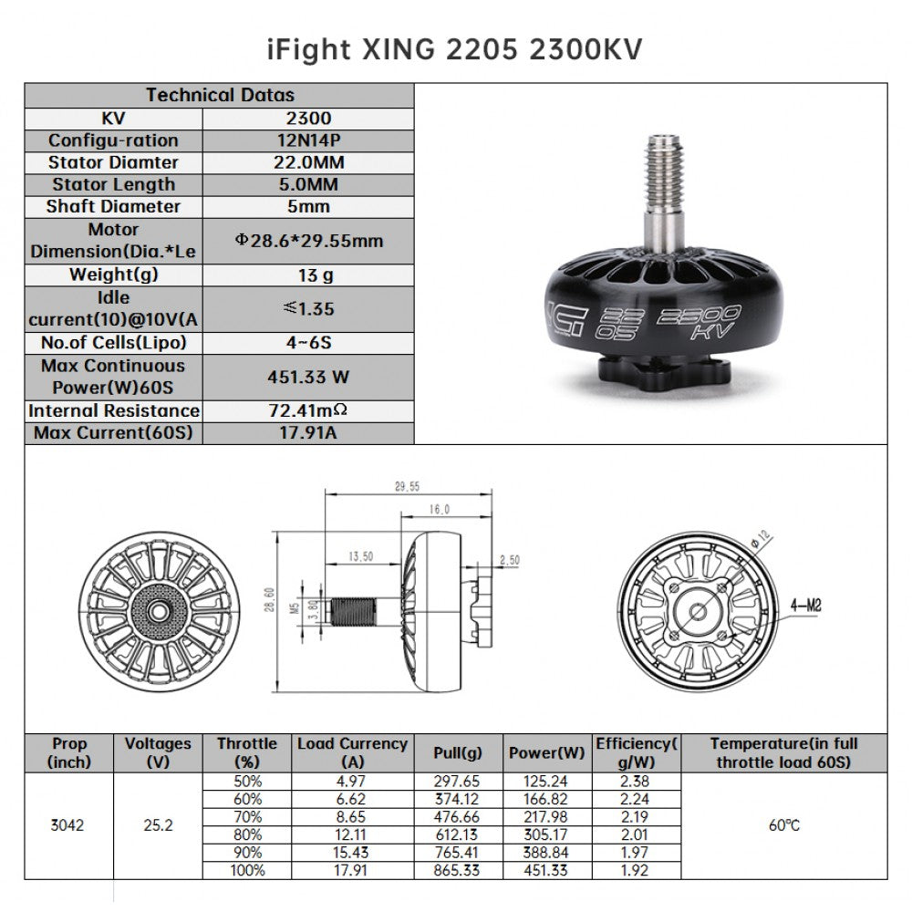 iFlight Xing 2205 NextGen FPV Motor - 2300KV/3200KV