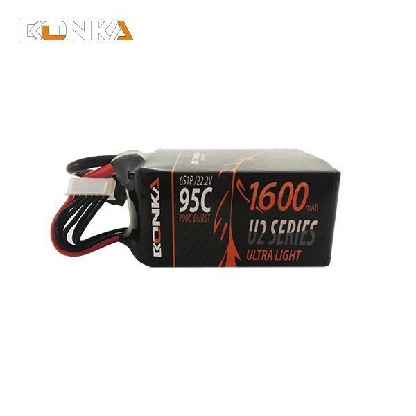 Bonka 1600mAh 6S 22.2V  95C Lipo Battery BKU2-1600/95-6S - Phaser FPV