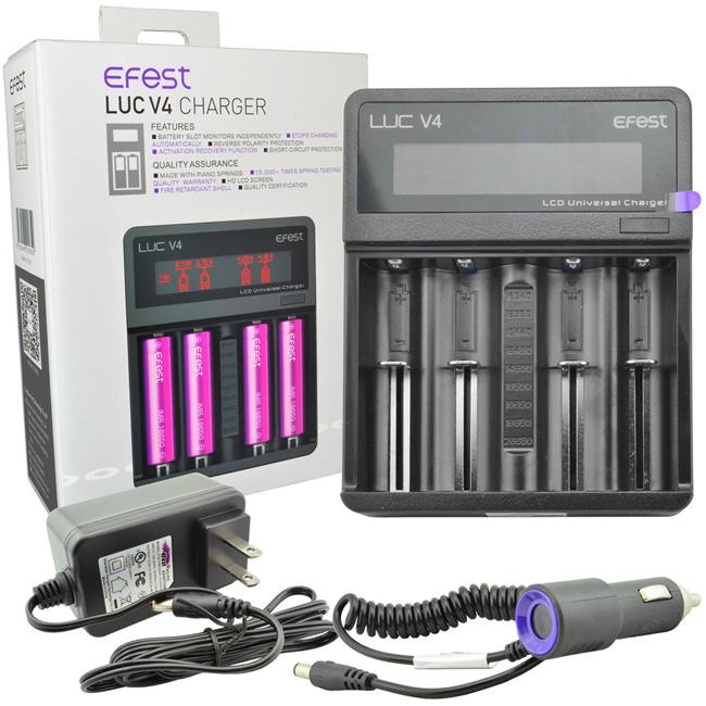 Efest LUC V4 Li ion 4 Bay Charger With Power Bank Function