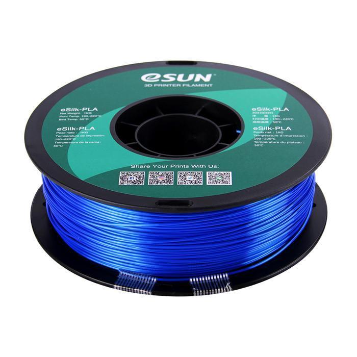 eSun Silk PLA 3D Print Filament 1.75mm 1kg Blue