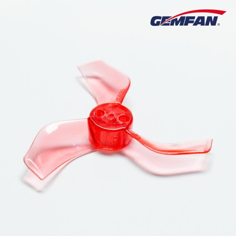 Gemfan 1635-3 40mm 3 Blade (1.0mm shaft) (8Pcs)  Durable Tiny Whoop Props Clear Red