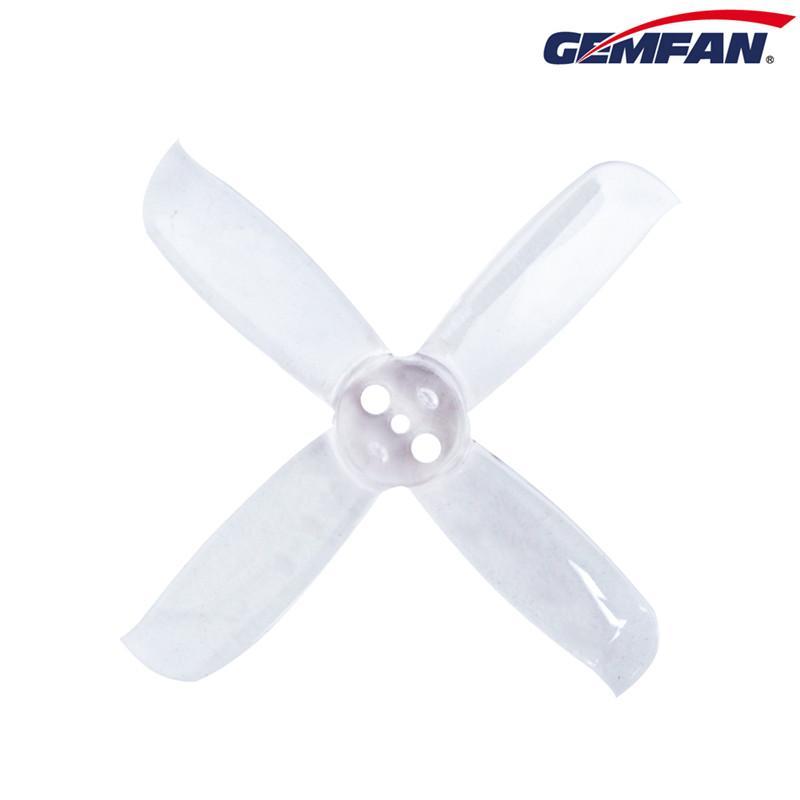 Gemfan Hulkie Durable Four Blade 2036 3 Hole Propellers CW/CCW 1 Pack (8 Pieces) Clear