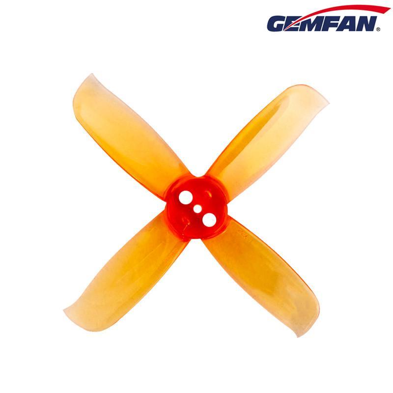 Gemfan Hulkie Durable Four Blade 2036 3 Hole Propellers CW/CCW 1 Pack (8 Pieces) Clear Orange