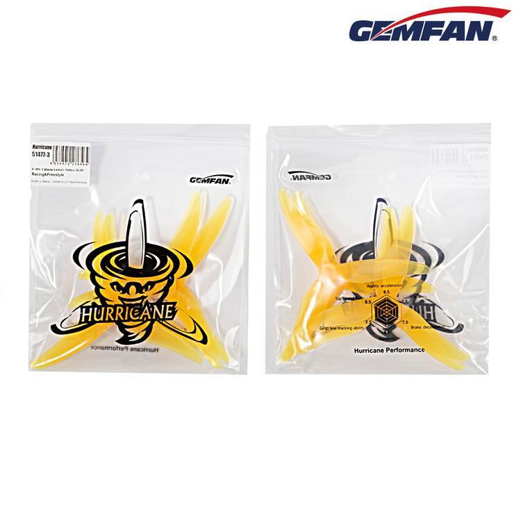 Gemfan Hurricane Durable Tri Blade 51477 Propellers CW/CCW 1 Pack (4 Pieces)