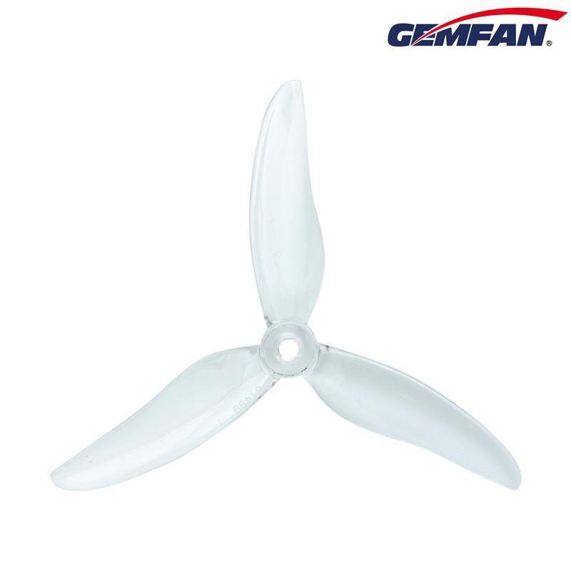Gemfan Hurricane Durable Tri Blade 51499 Propellers CW/CCW 1 Pack (4 Pieces) Clear