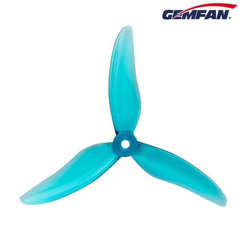 Gemfan Hurricane Durable Tri Blade 51499 Propellers CW/CCW 1 Pack (4 Pieces) Clear blue
