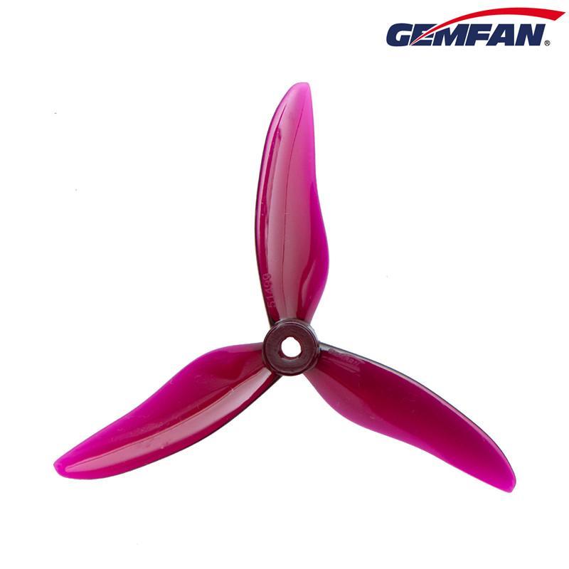 Gemfan Hurricane Durable Tri Blade 51499 Propellers CW/CCW 1 Pack (4 Pieces) Clear Purple