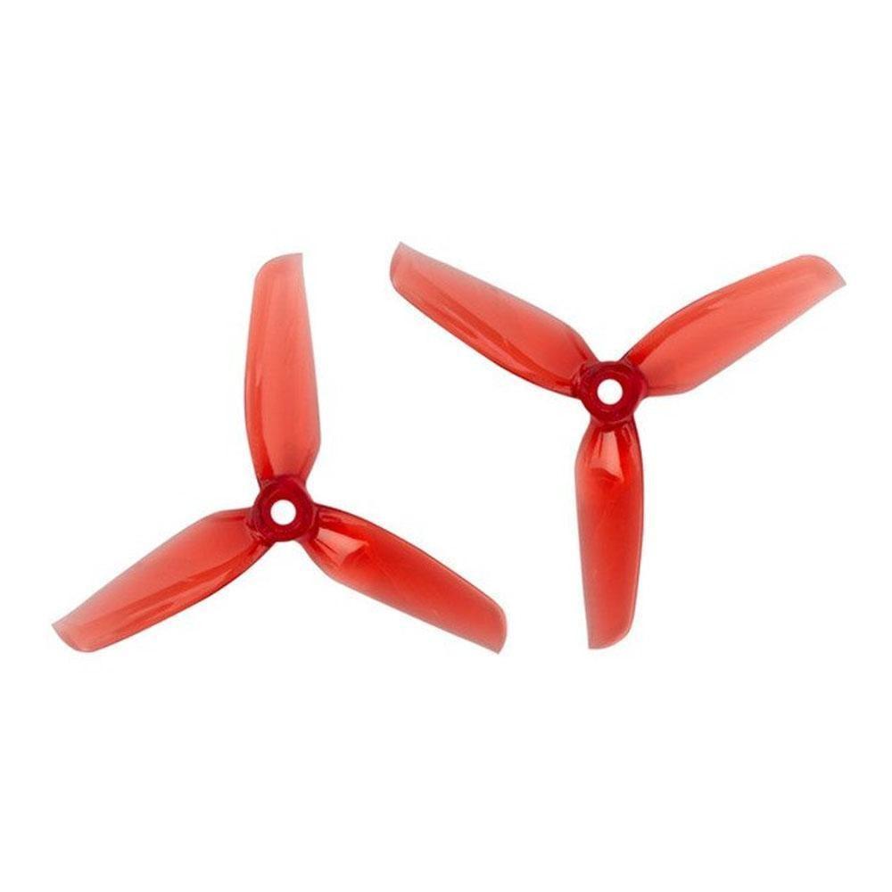 Gemfan WinDancer 4032 Tri Blade Propellers CW/CCW 1 Pack (4 Pieces) Clear Red