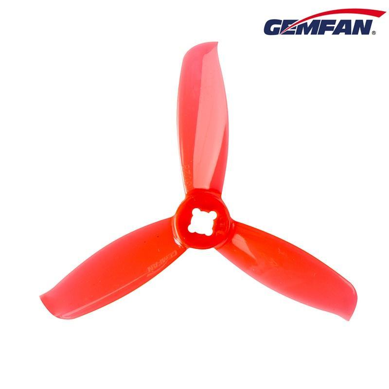 Gemfan WinDancer Durable Tri Blade 3028 Propellers CW/CCW 1 Pack (4 Pieces) Clear Red
