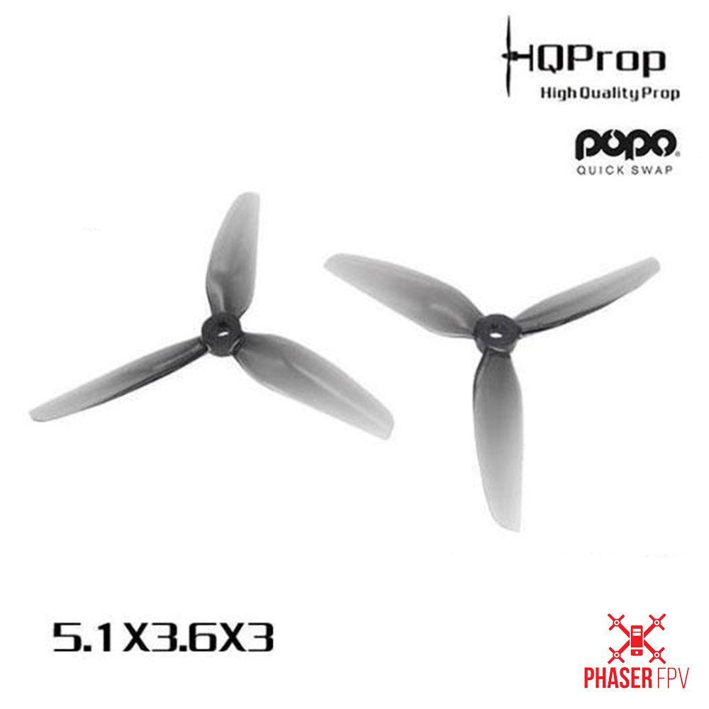 HQ Prop 5.1x3.6x3 (POPO) Propellers 1 Pack (4 Pieces) Light Grey