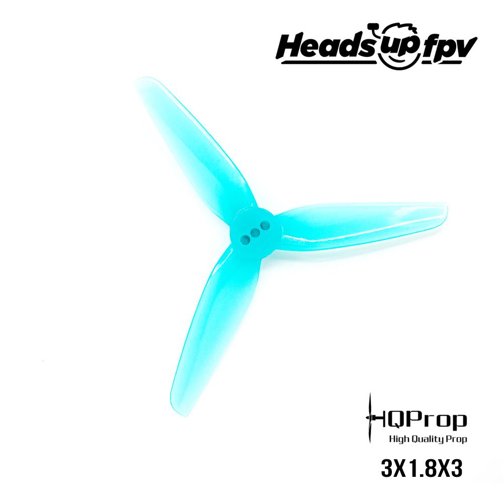 HQ Prop HeadsUp T3X1.8X3 Tiny Prop Propellers 1 Pack (4 Pieces) Blue