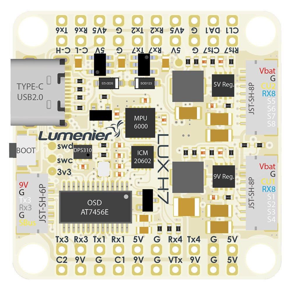 Lumenier LUX H7 HD Ultimate ICM20602/MPU6000 Flight Controller